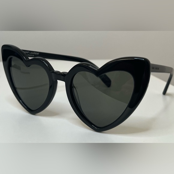 Saint Laurent NWT YSL NEW WAVE SL 181 LOULOU Black Heart Sunglasses - Picture 6 of 8